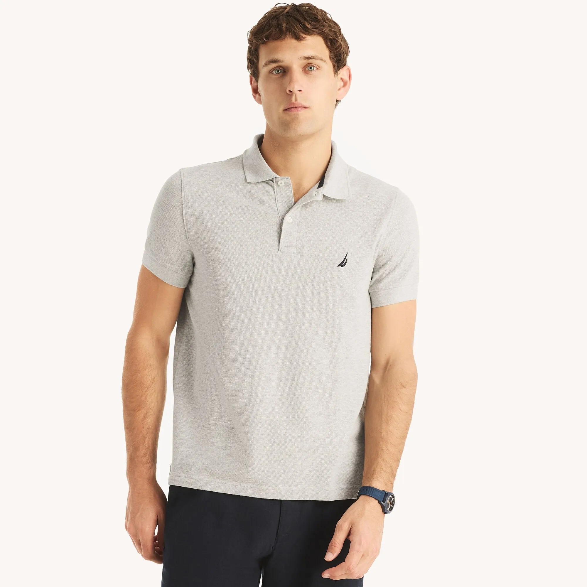 Nautica Mens Slim Fit Deck Polo
