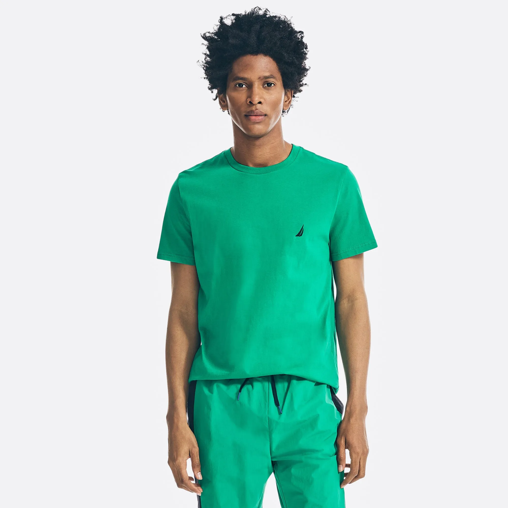Nautica Mens Solid Crewneck T-Shirt
