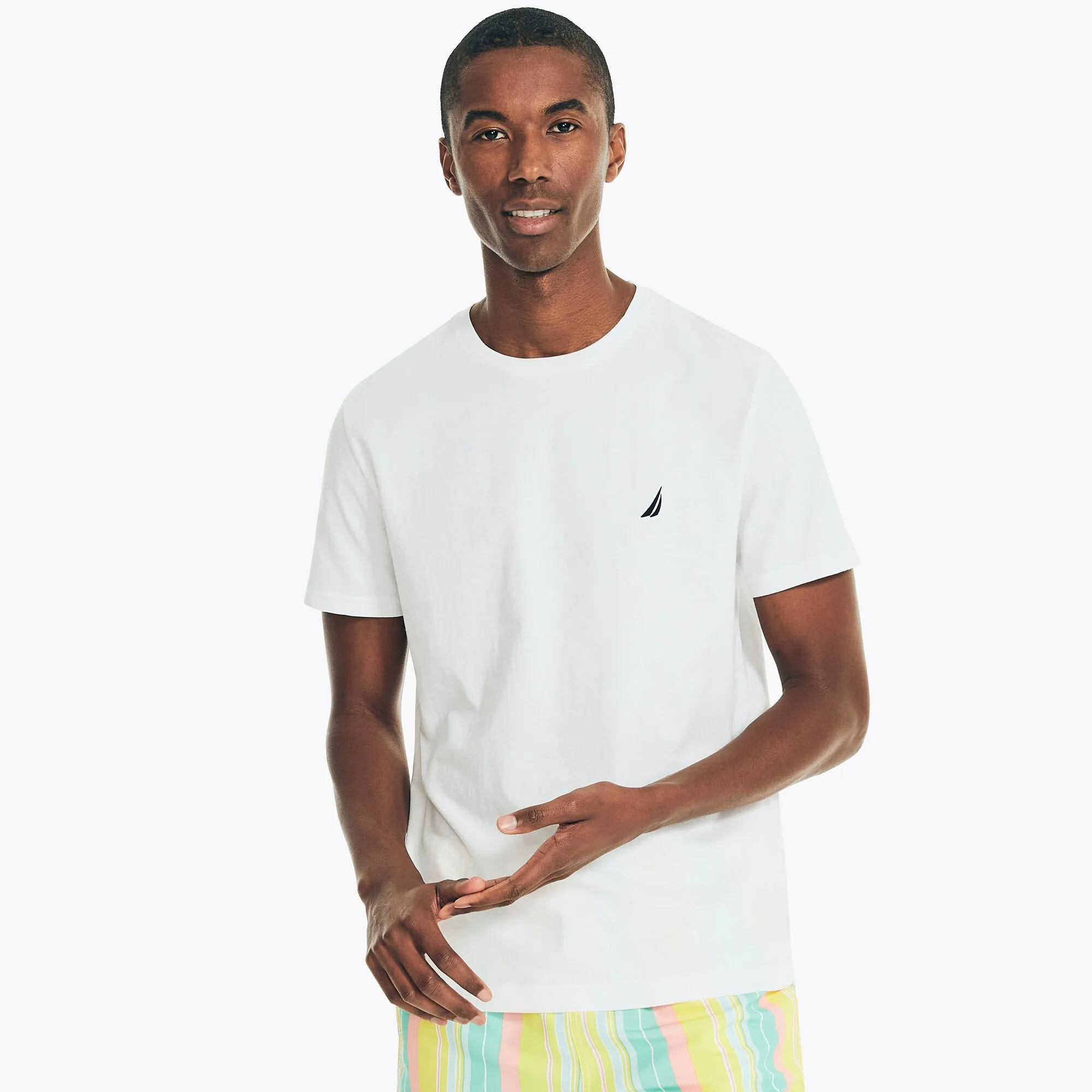 Nautica Mens Solid Crewneck T-Shirt