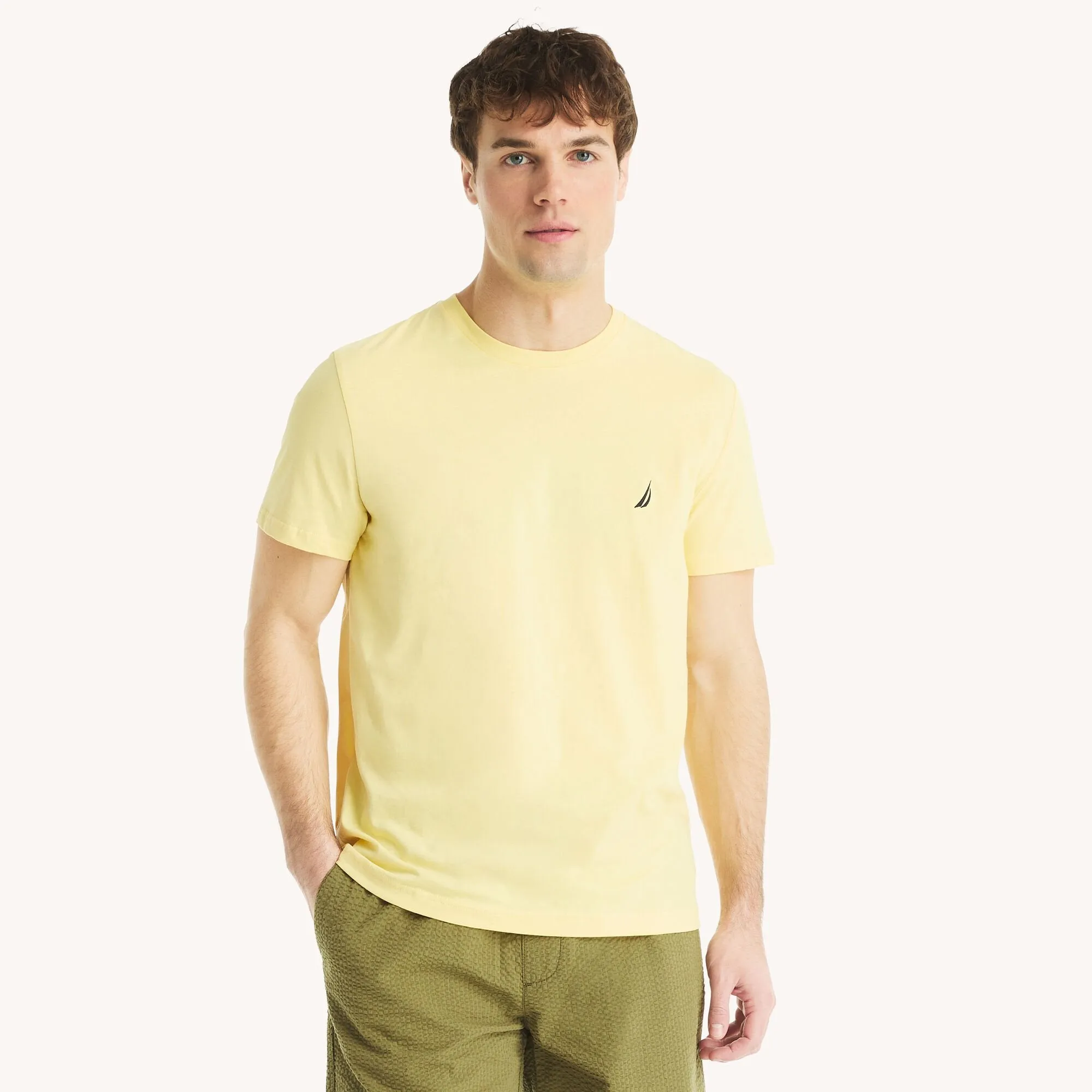 Nautica Mens Solid Crewneck T-Shirt