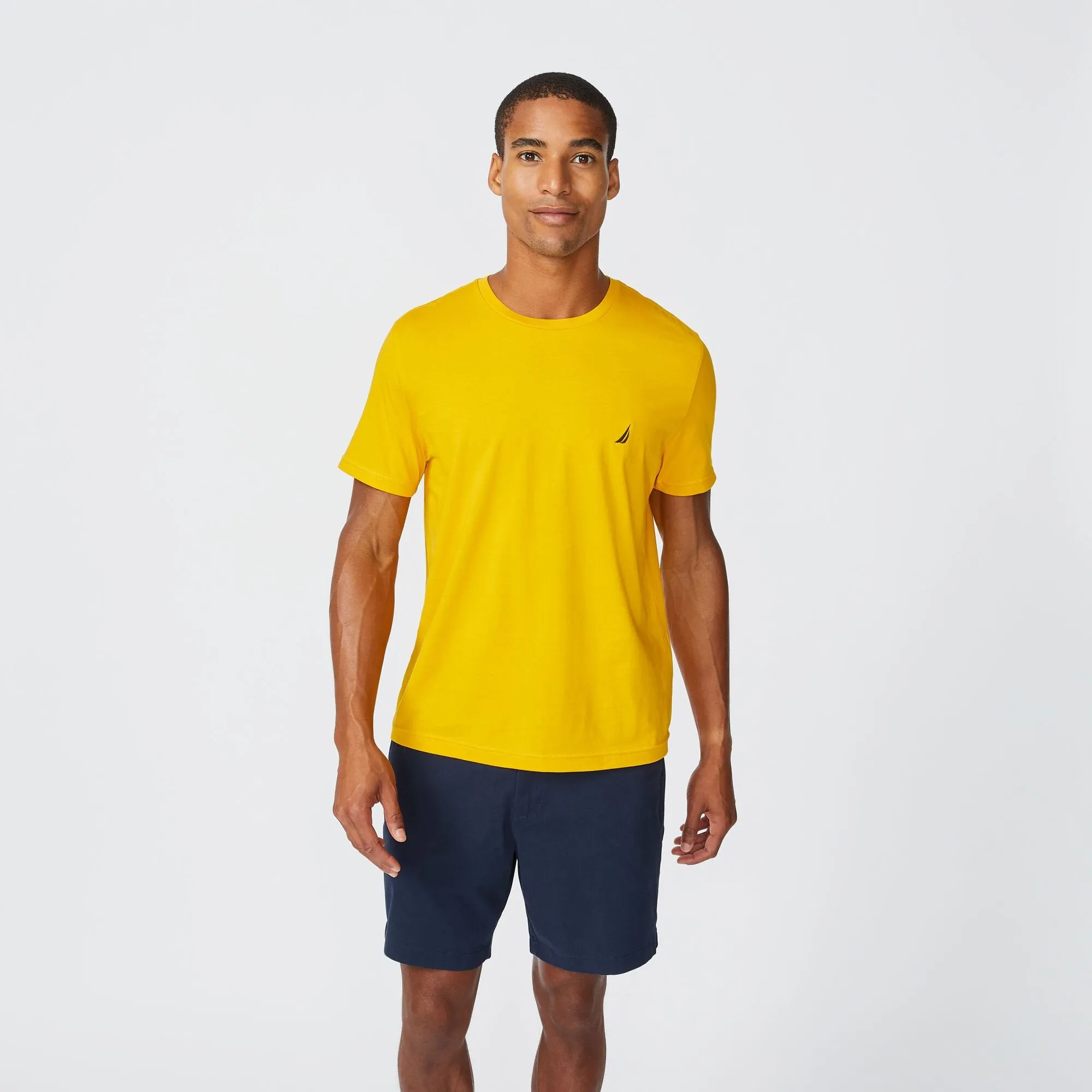 Nautica Mens Solid Crewneck T-Shirt