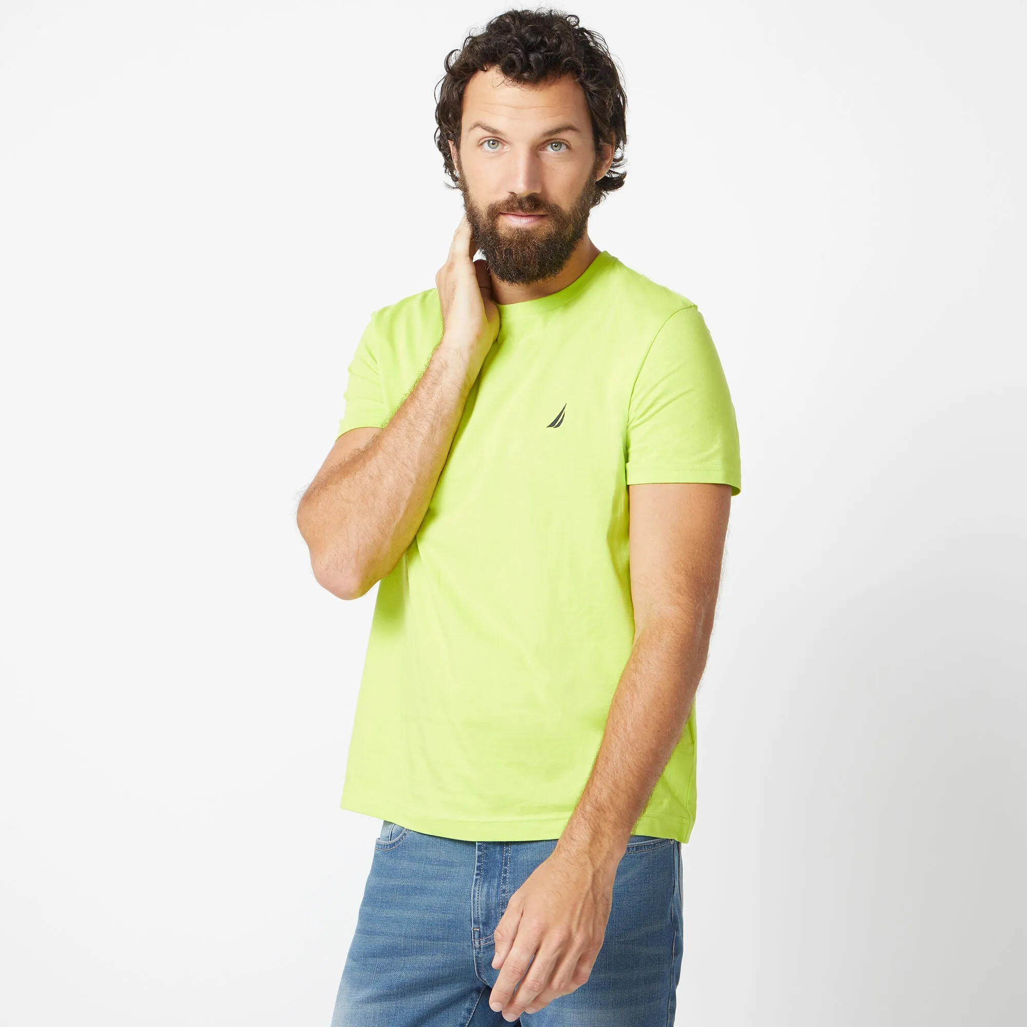 Nautica Mens Solid Crewneck T-Shirt