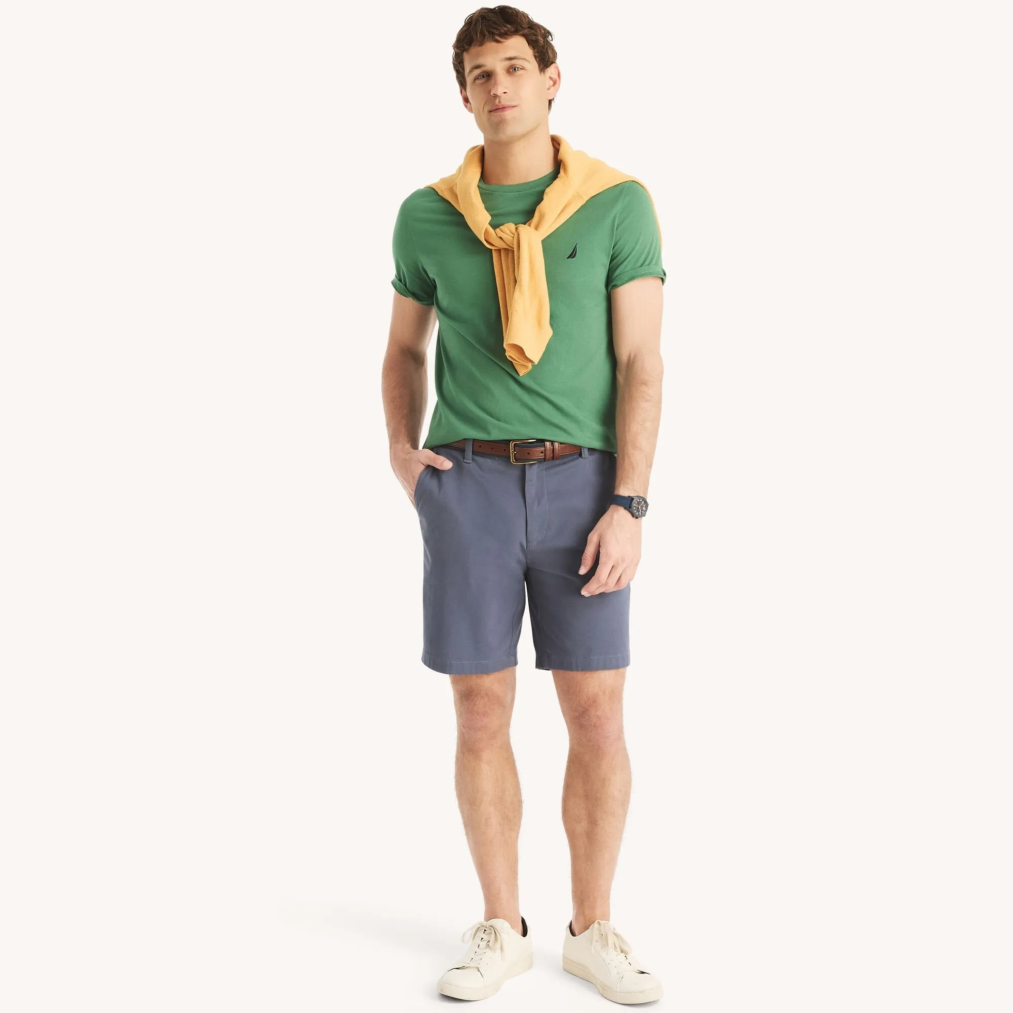Nautica Mens Solid Crewneck T-Shirt