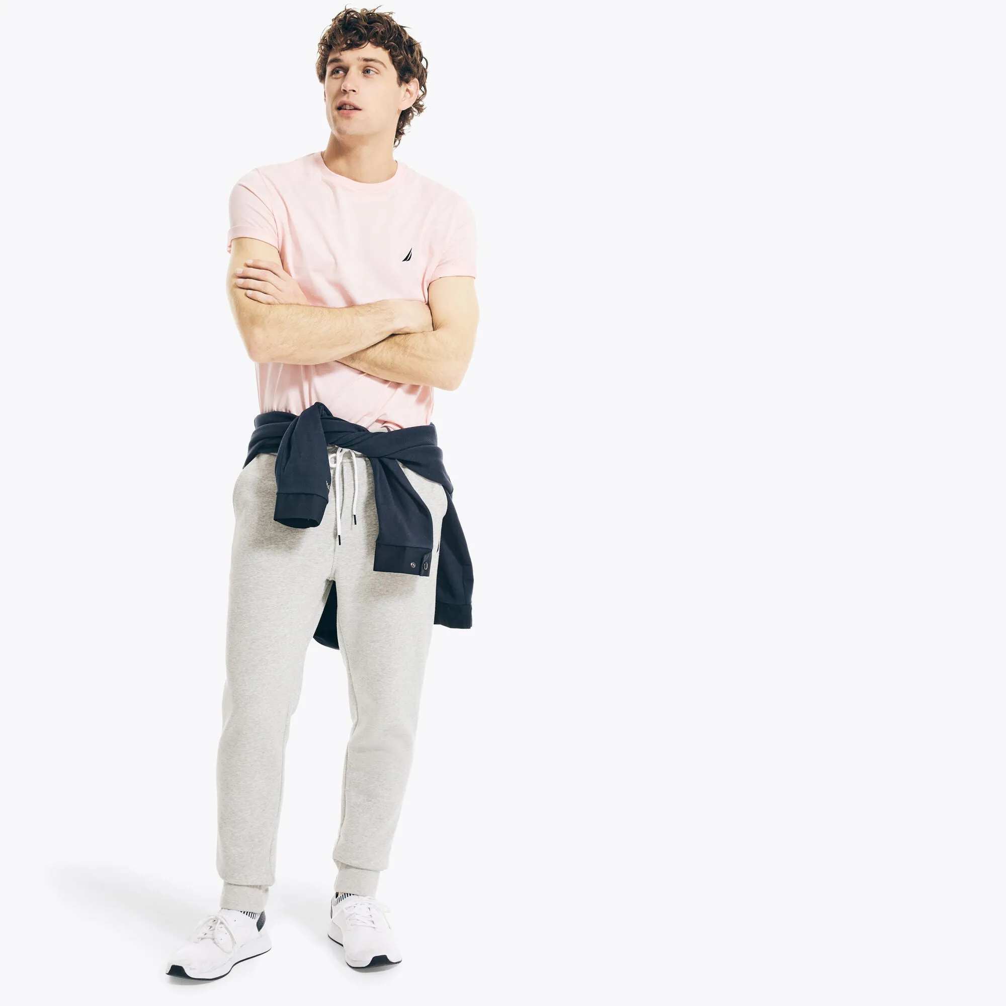 Nautica Mens Solid Crewneck T-Shirt