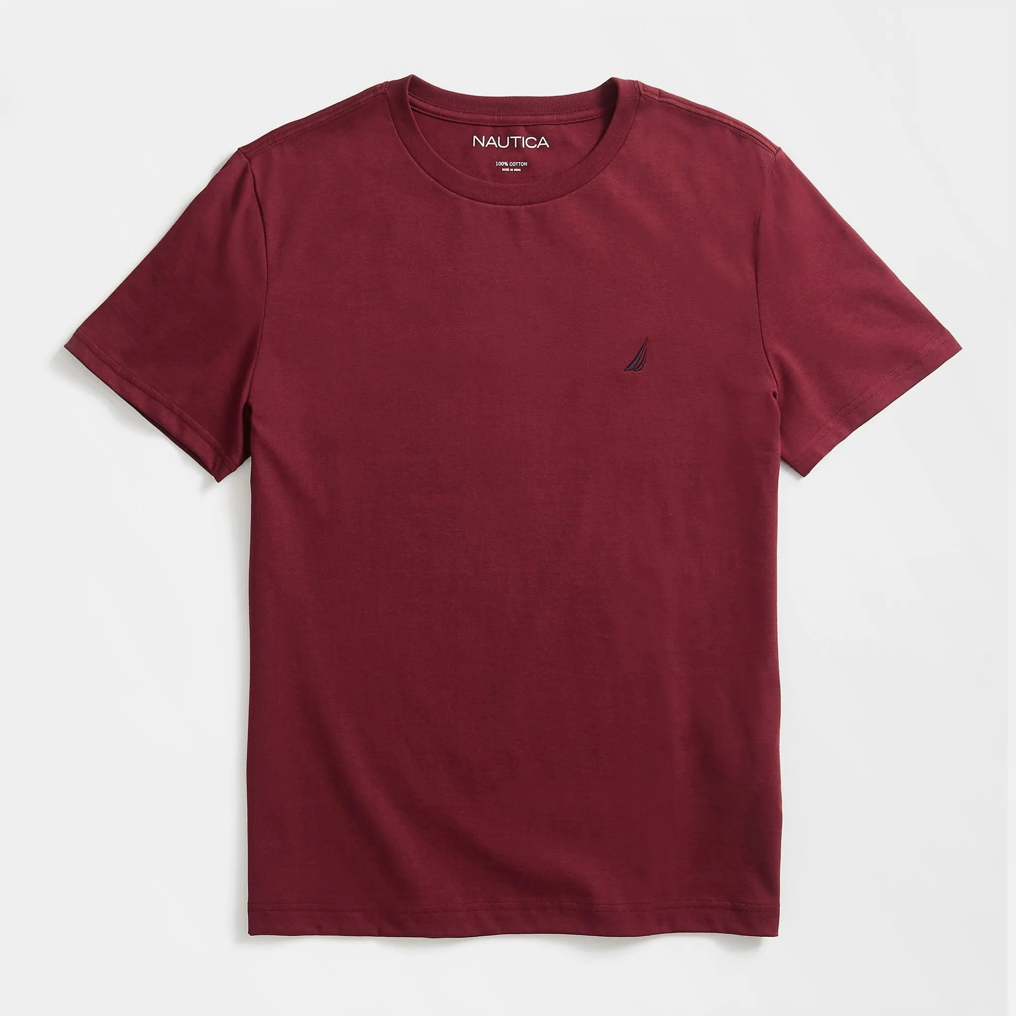 Nautica Mens Solid Crewneck T-Shirt