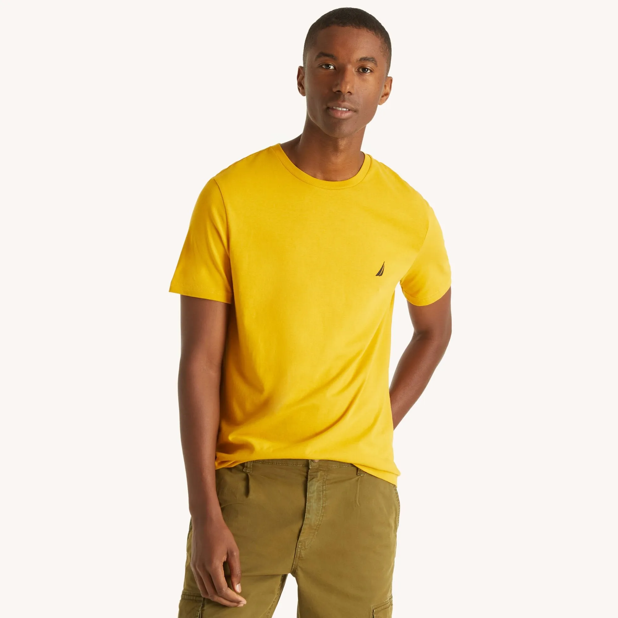 Nautica Mens Solid Crewneck T-Shirt