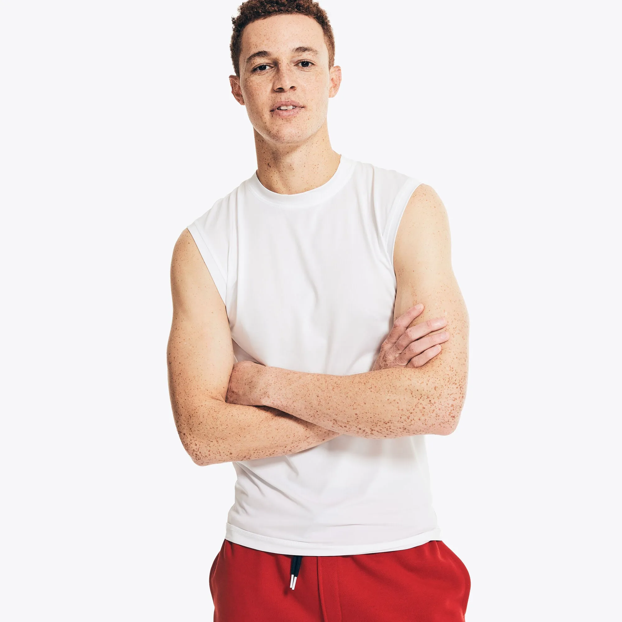 Nautica Mens Solid Muscle Tank