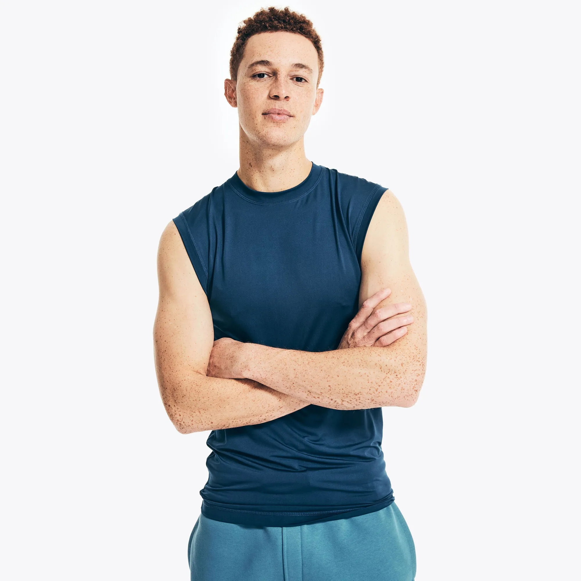 Nautica Mens Solid Muscle Tank