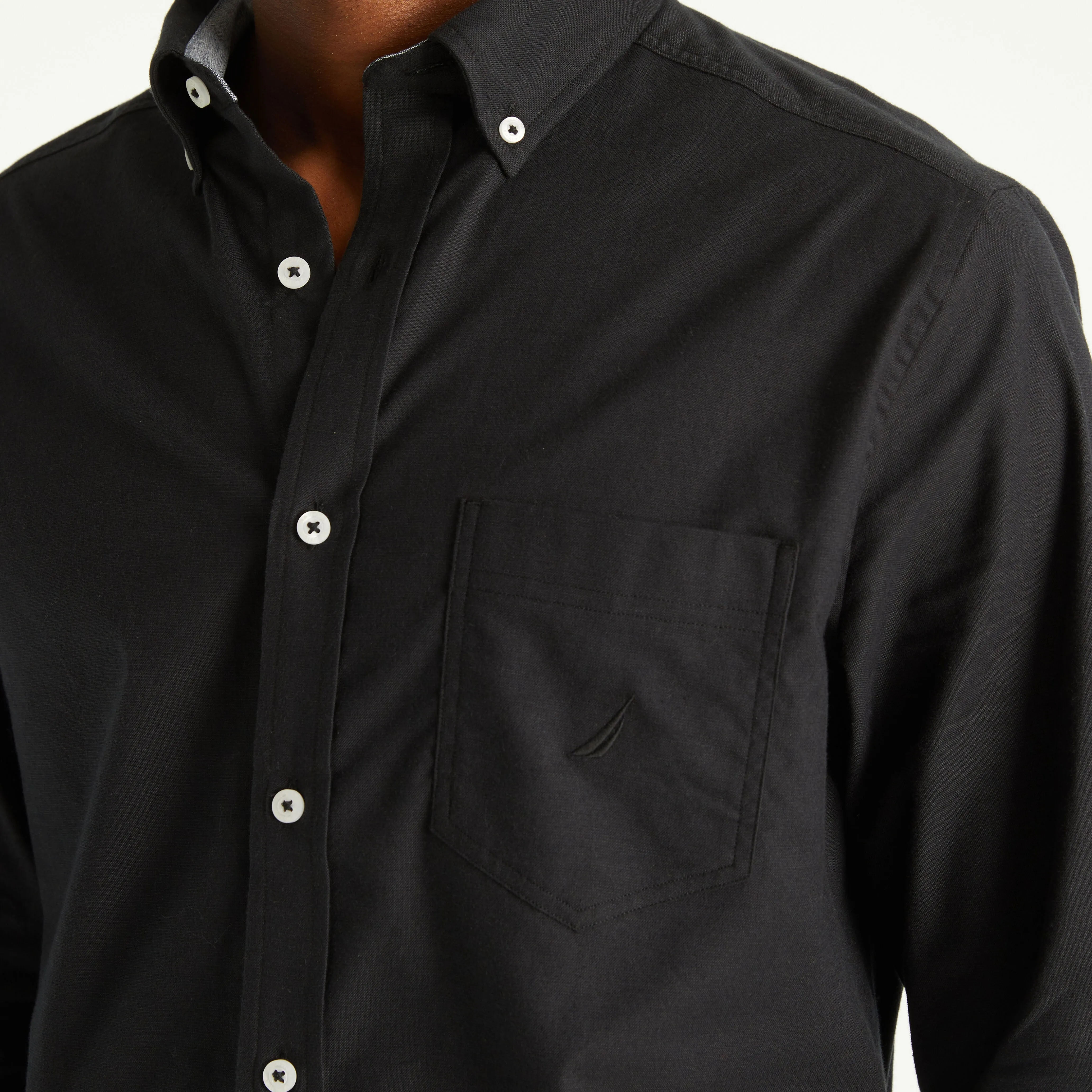 Nautica Mens Solid Oxford Shirt