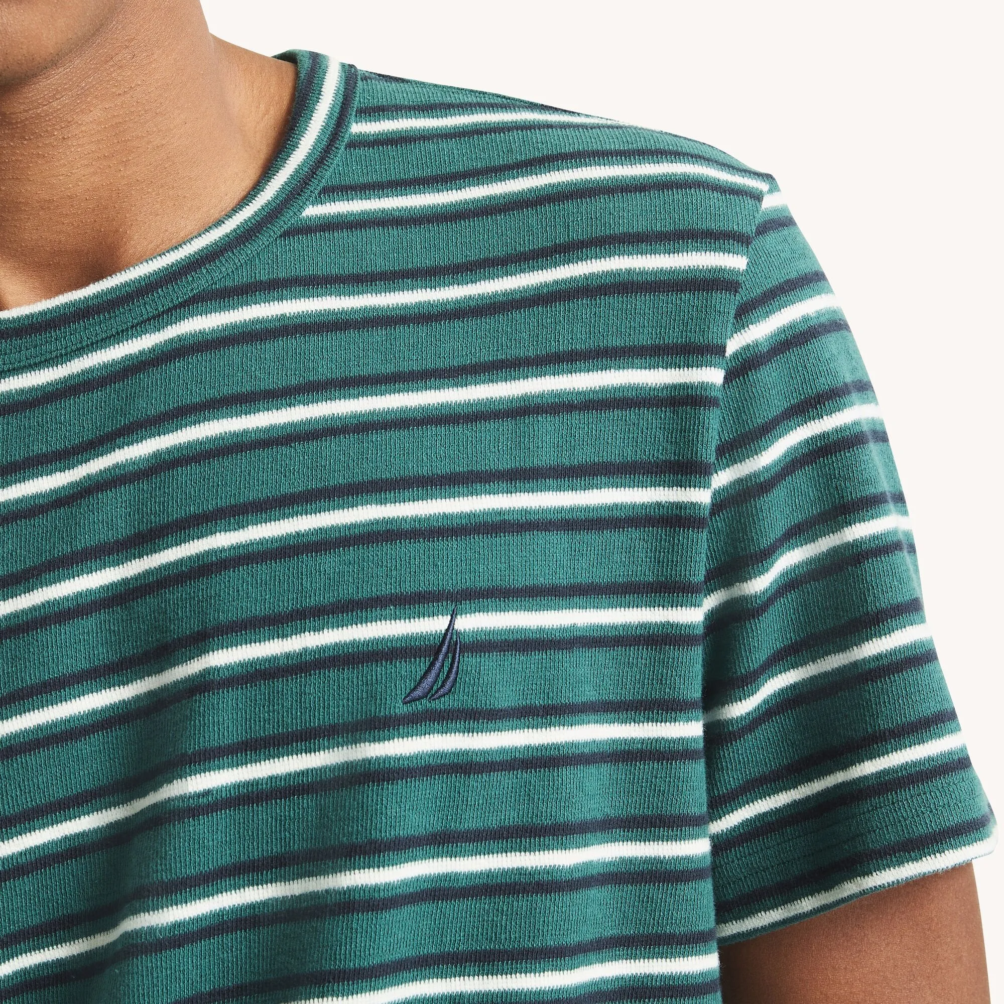 Nautica Mens Striped Crewneck T-Shirt
