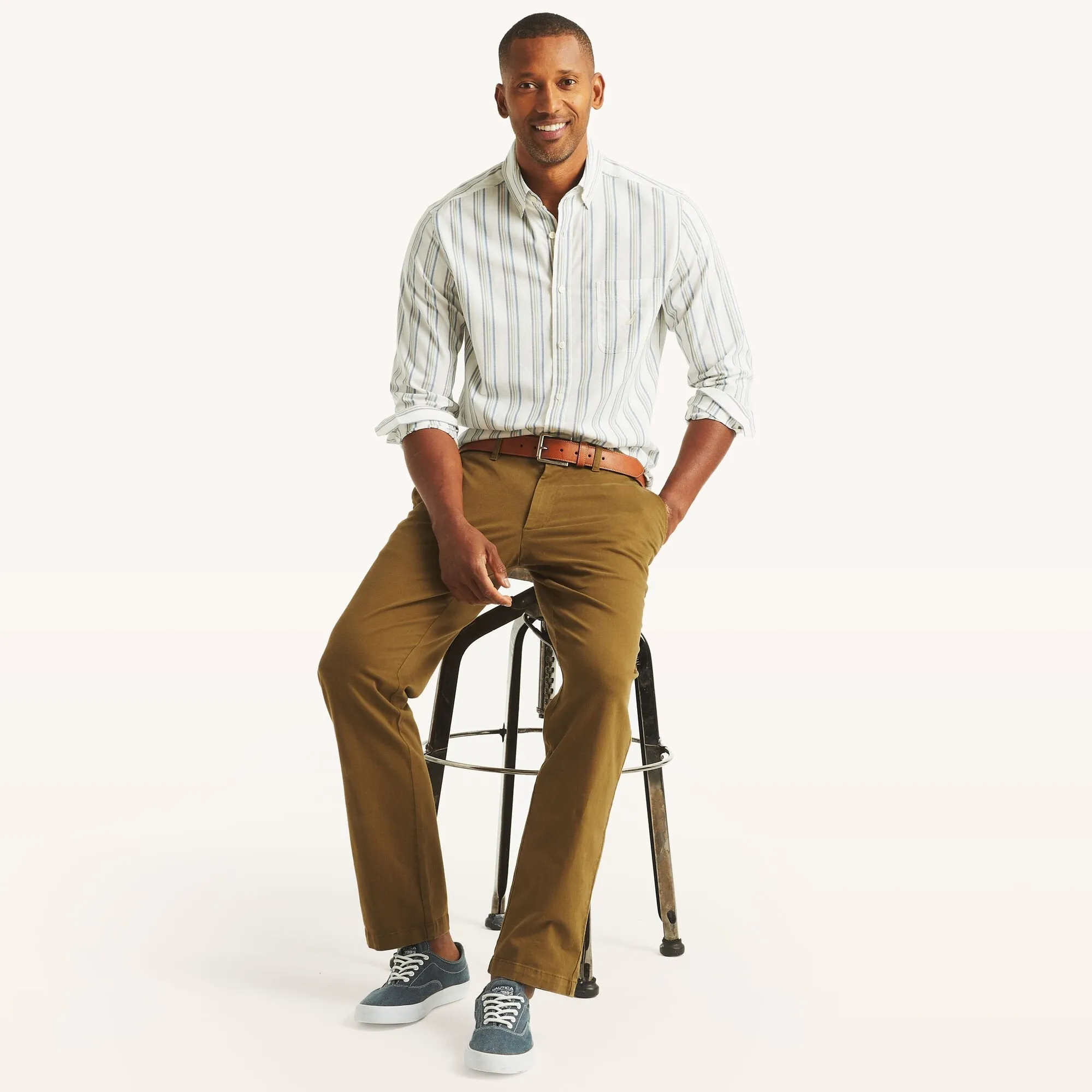 Nautica Mens Striped Shirt