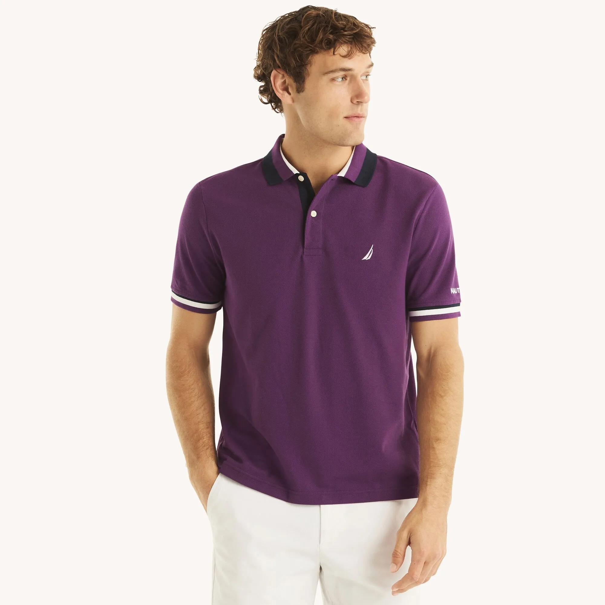 Nautica Mens Sustainably Crafted Classic Fit Deck Polo