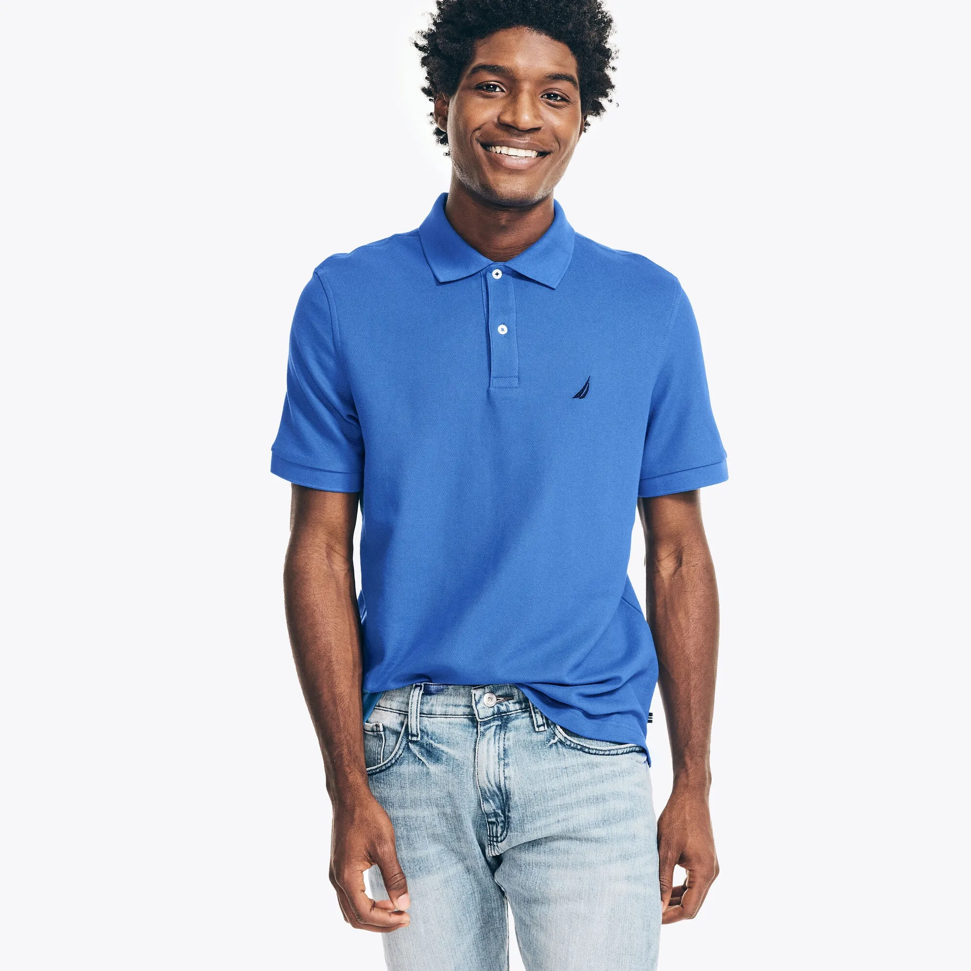 Nautica Mens Sustainably Crafted Deck Polo