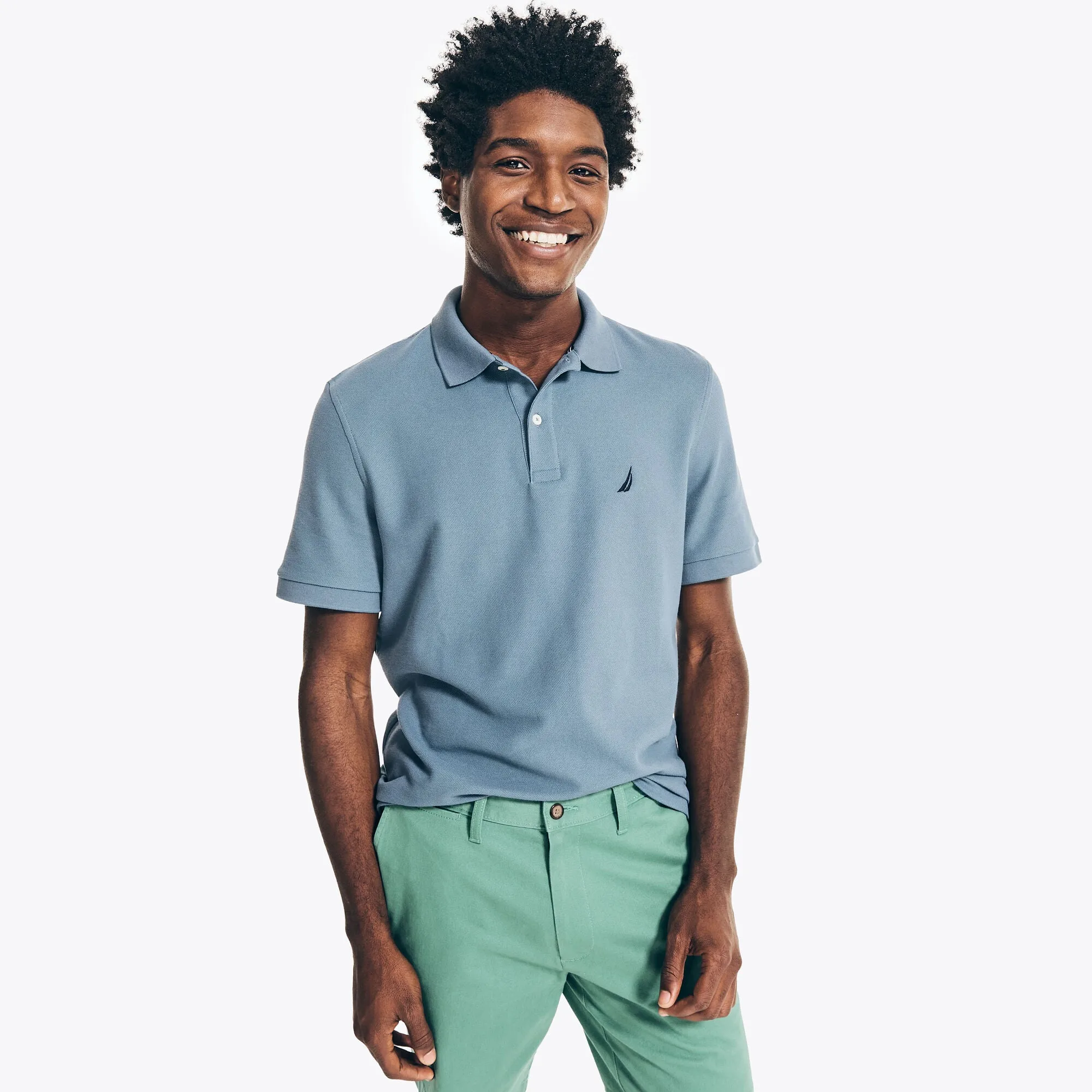 Nautica Mens Sustainably Crafted Deck Polo