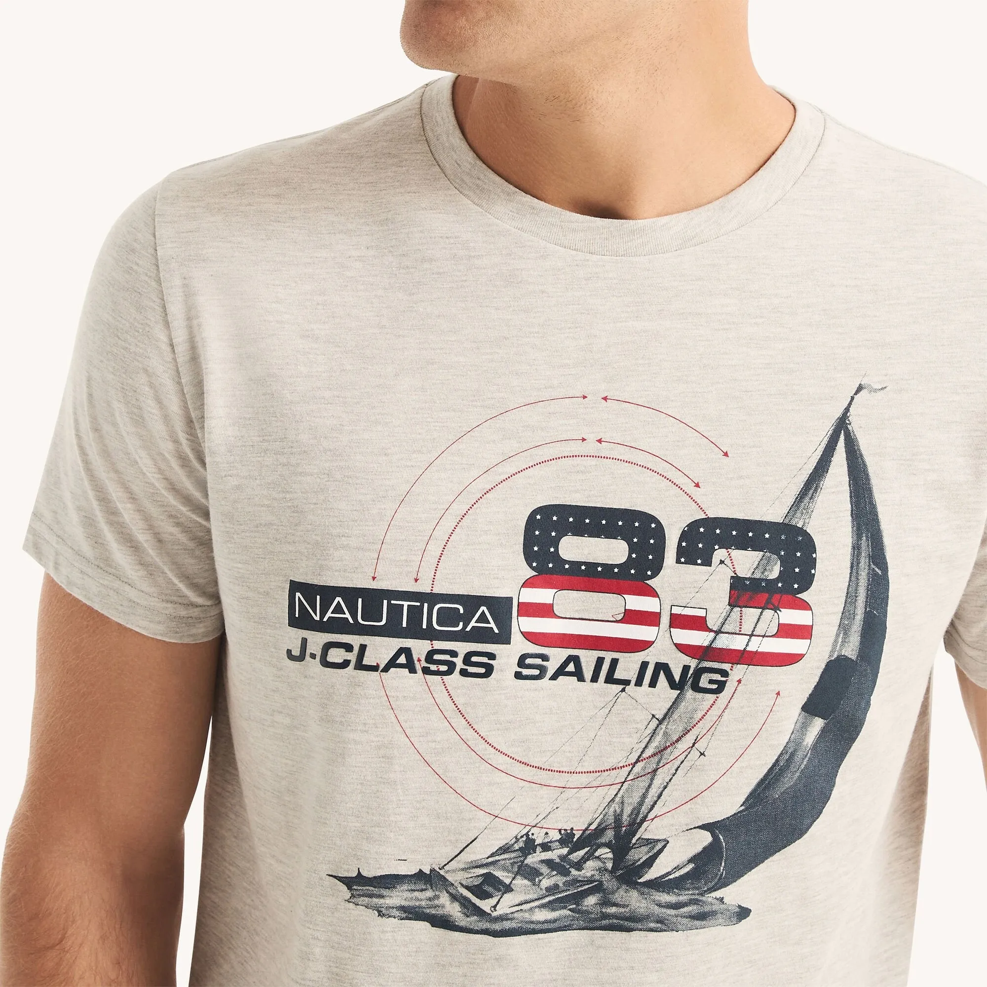 Nautica Mens Sustainably Crafted J-Class Sailing Graphic T-Shirt