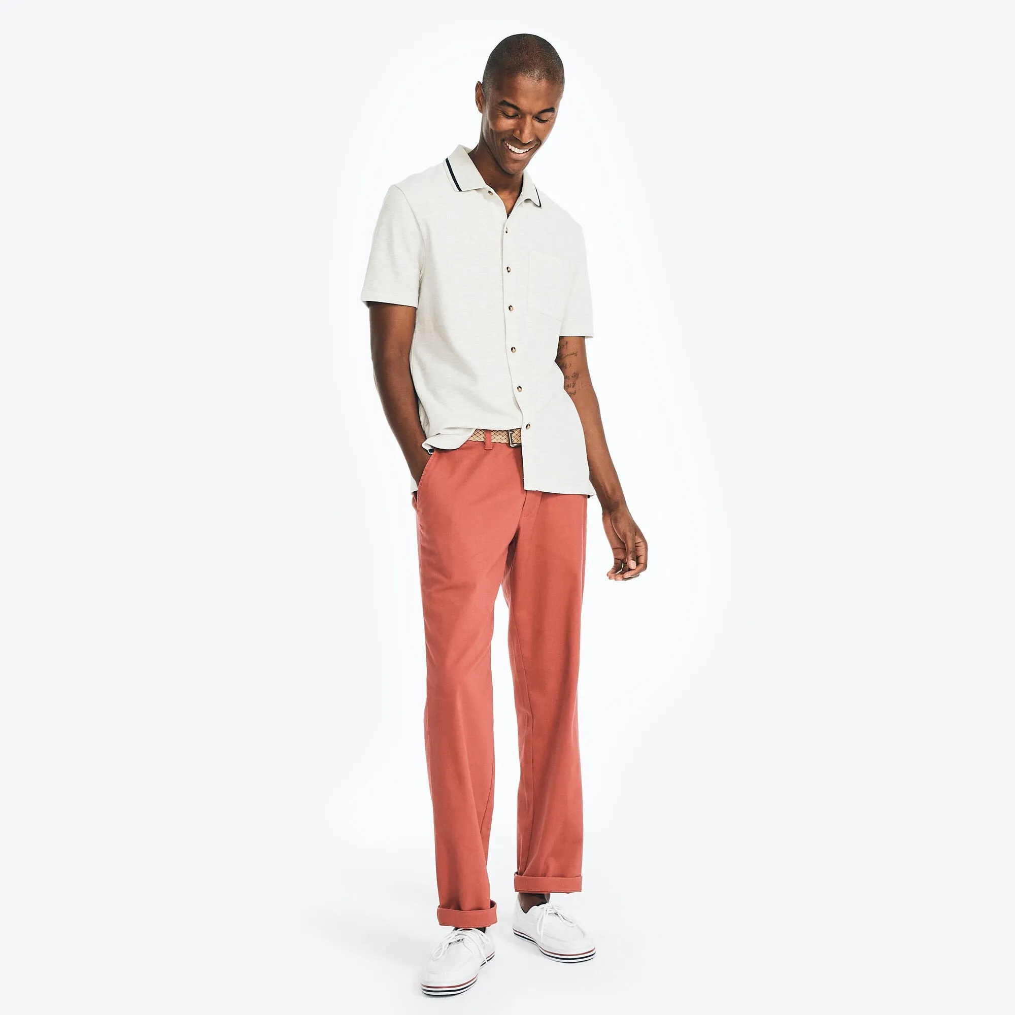 Nautica Mens Sustainably Crafted Pocket Shirt