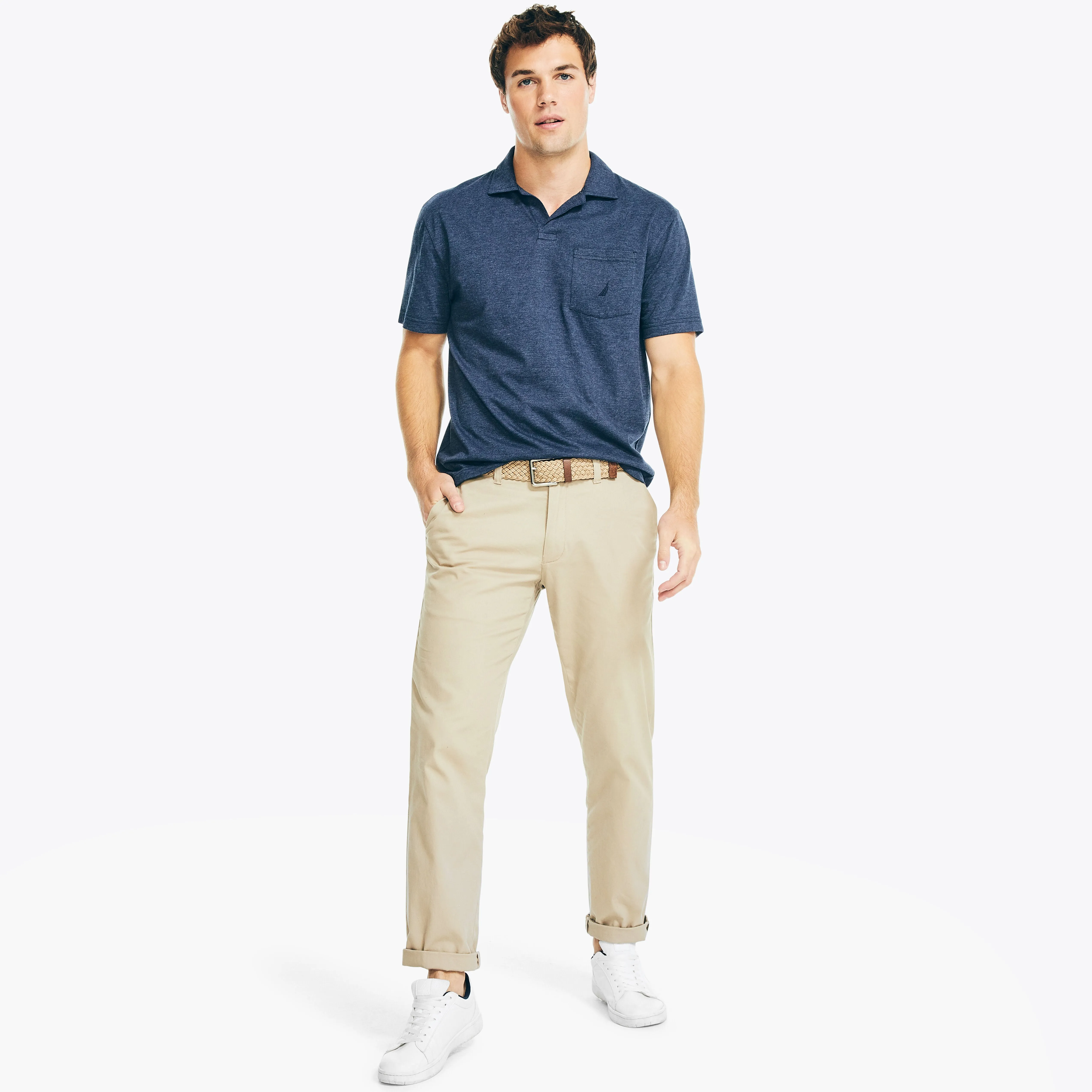 Nautica Mens Sustainably Crafted Relaxed Fit Polo