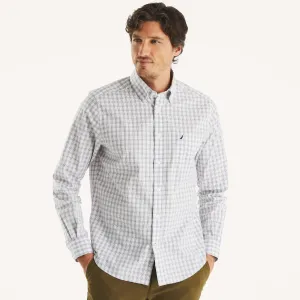 Nautica Mens Wrinkle-Resistant Plaid Wear To Work Shirt