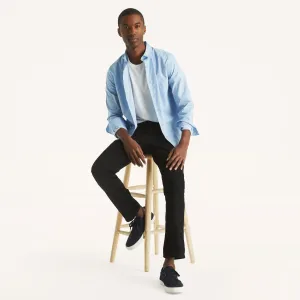 Nautica Mens Wrinkle-Resistant Printed Wear To Work Shirt