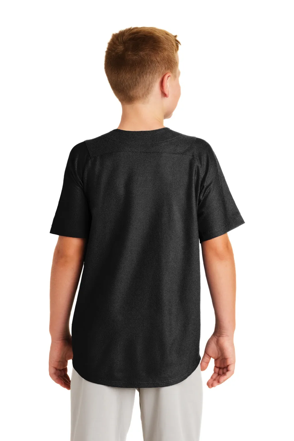 New Era Youth Diamond Era Moisture Wicking Short Sleeve Jersey - Black