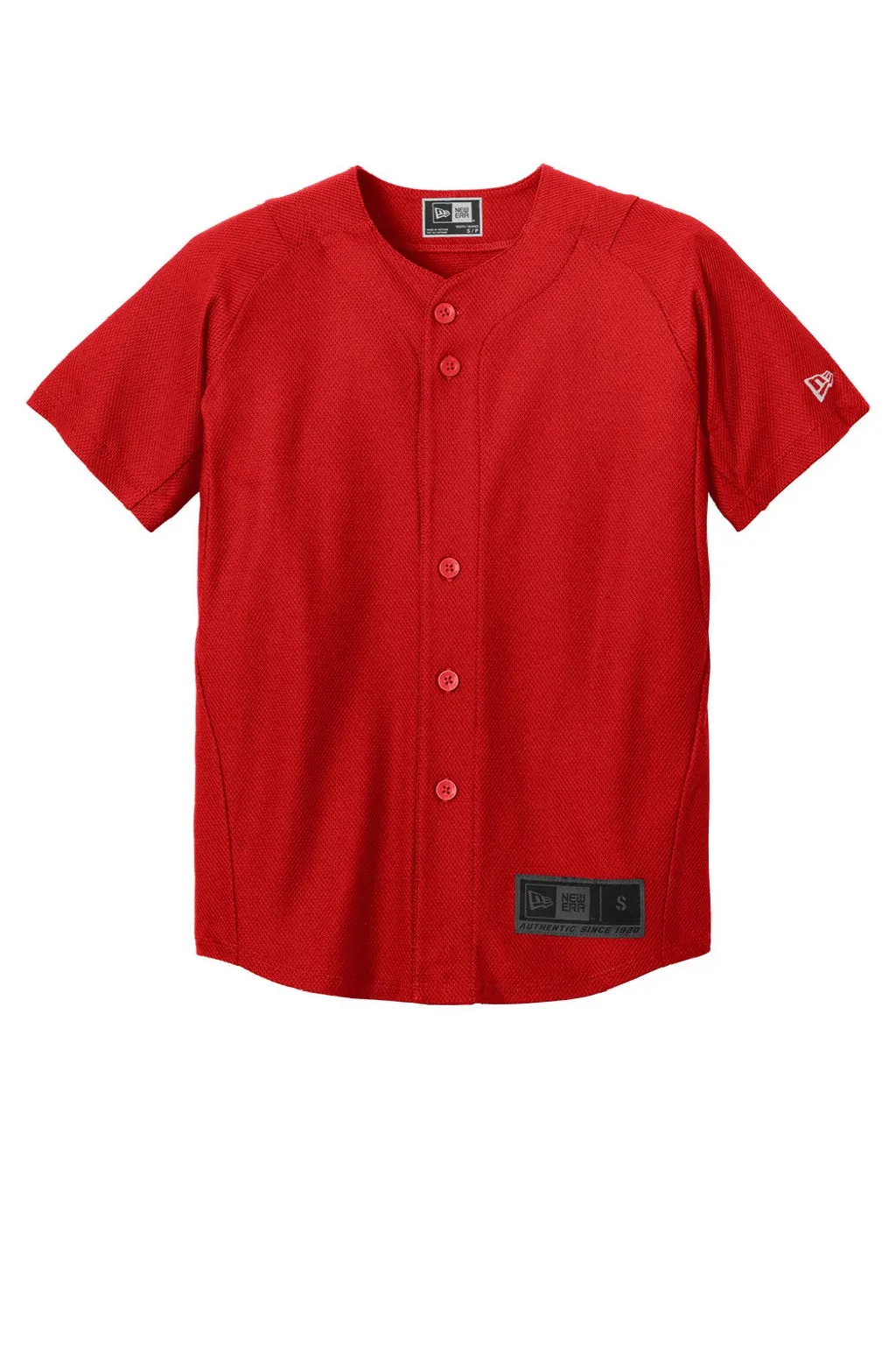 New Era Youth Diamond Era Moisture Wicking Short Sleeve Jersey - Scarlet Red