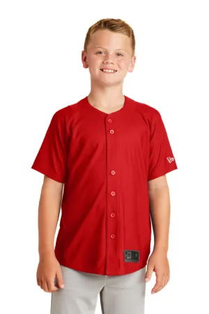 New Era Youth Diamond Era Moisture Wicking Short Sleeve Jersey - Scarlet Red