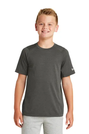 New Era Youth Series Performance Jersey Moisture Wicking Short Sleeve Crewneck T-Shirt - Graphite Grey