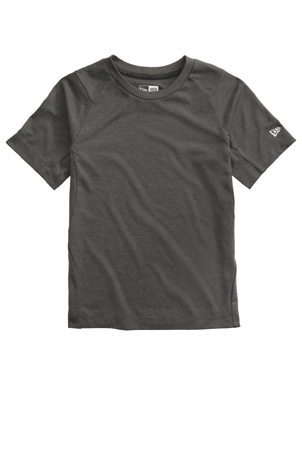 New Era Youth Series Performance Jersey Moisture Wicking Short Sleeve Crewneck T-Shirt - Graphite Grey