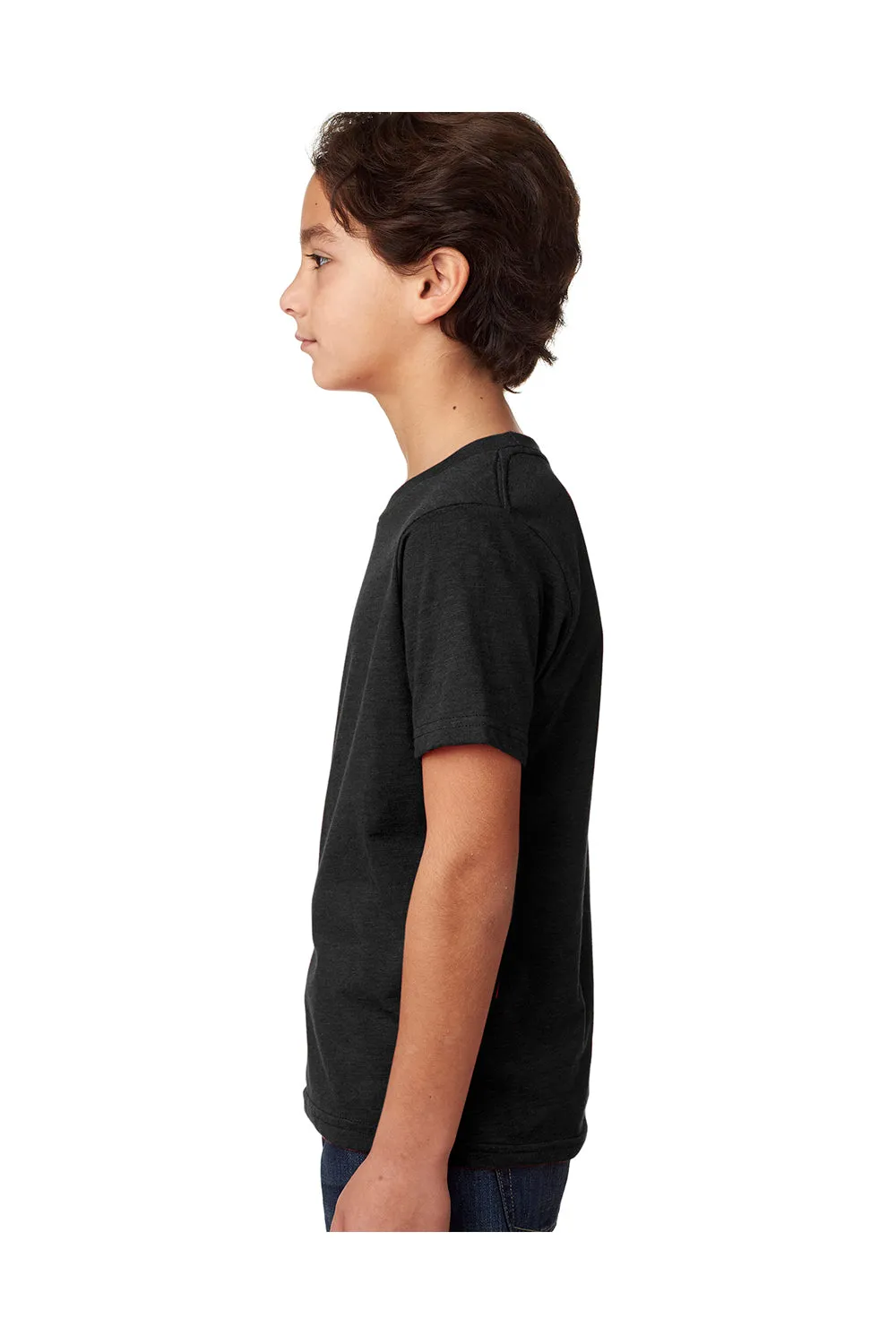 Next Level Youth CVC Jersey Short Sleeve Crewneck T-Shirt - Black