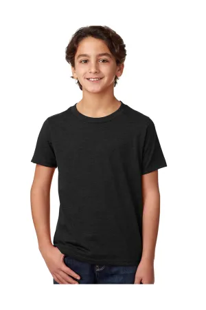 Next Level Youth CVC Jersey Short Sleeve Crewneck T-Shirt - Black