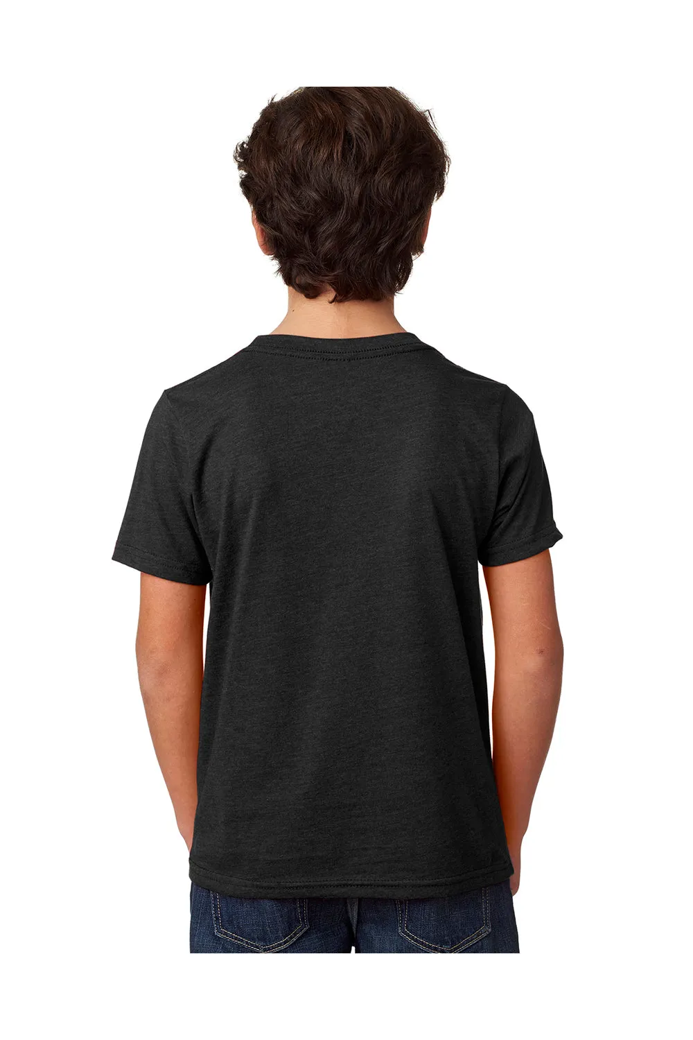 Next Level Youth CVC Jersey Short Sleeve Crewneck T-Shirt - Black