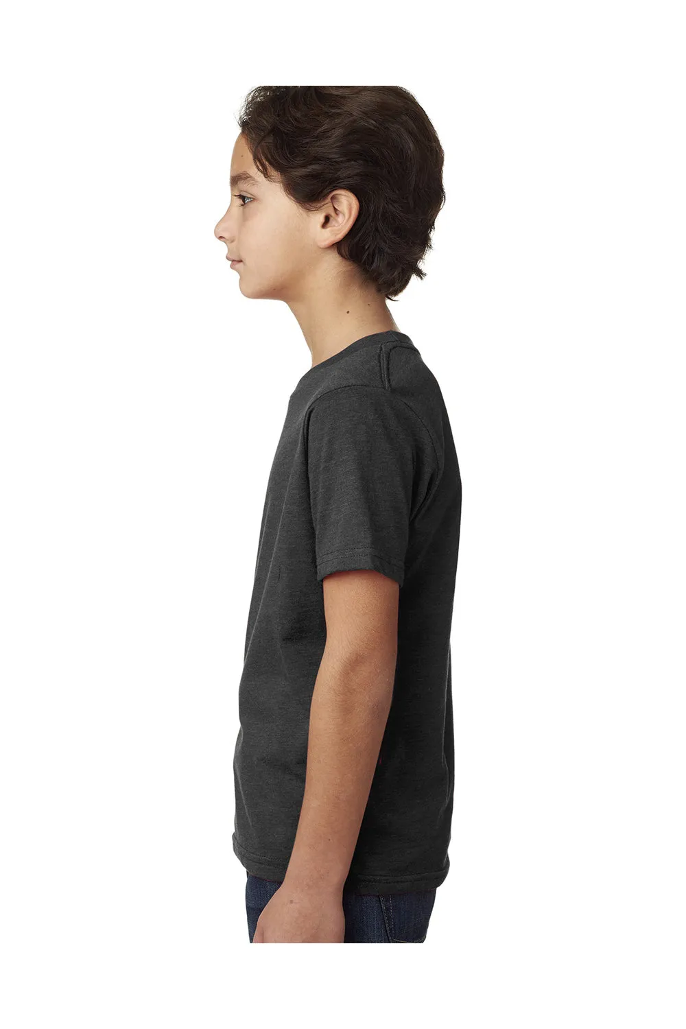 Next Level Youth CVC Jersey Short Sleeve Crewneck T-Shirt - Charcoal Grey