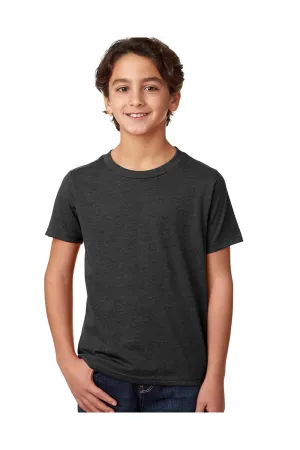 Next Level Youth CVC Jersey Short Sleeve Crewneck T-Shirt - Charcoal Grey