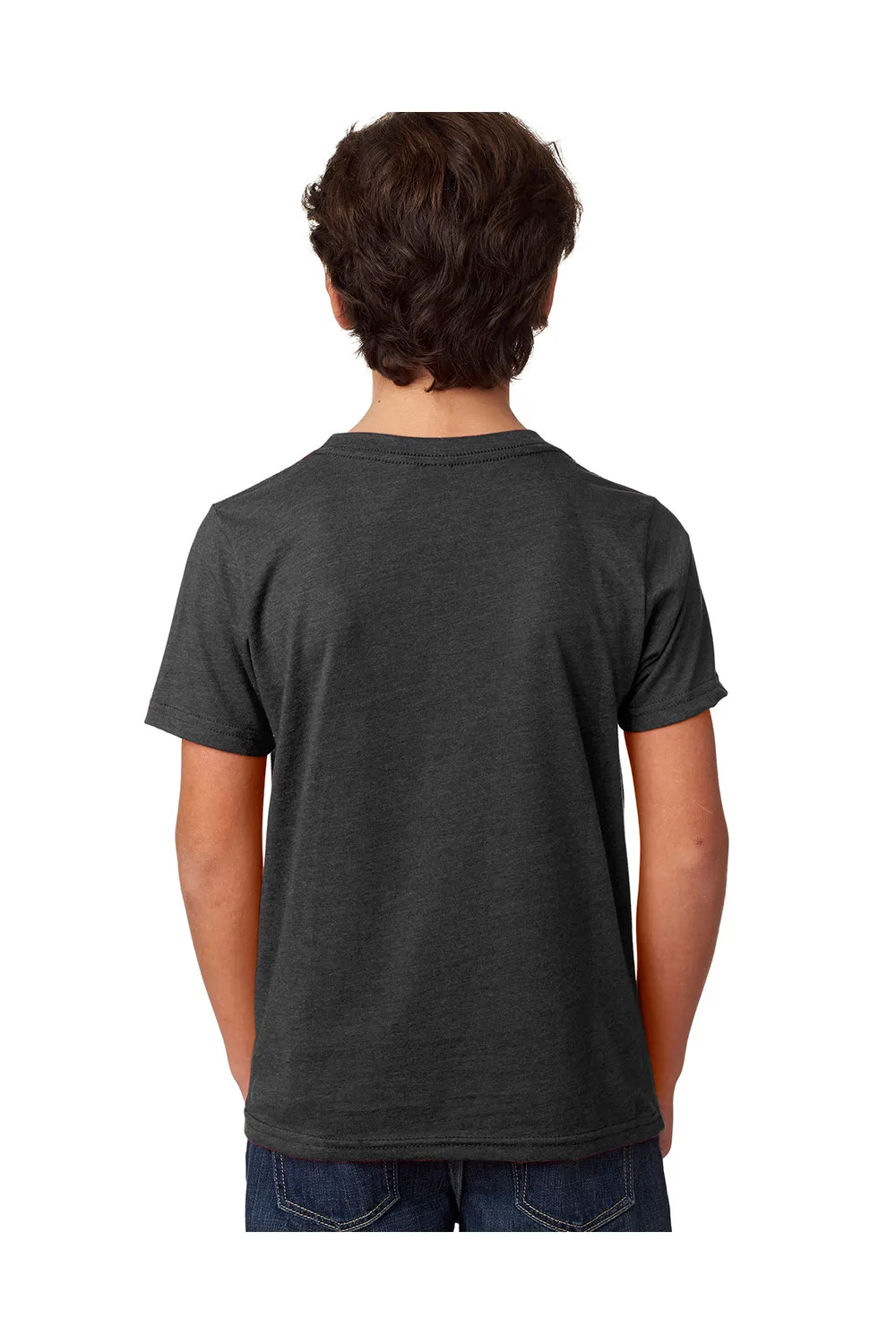 Next Level Youth CVC Jersey Short Sleeve Crewneck T-Shirt - Charcoal Grey
