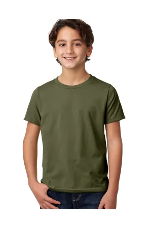 Next Level Youth CVC Jersey Short Sleeve Crewneck T-Shirt - Military Green