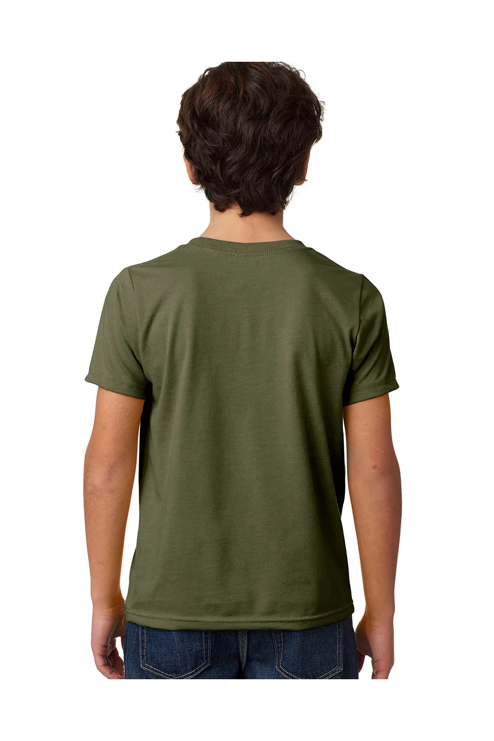 Next Level Youth CVC Jersey Short Sleeve Crewneck T-Shirt - Military Green