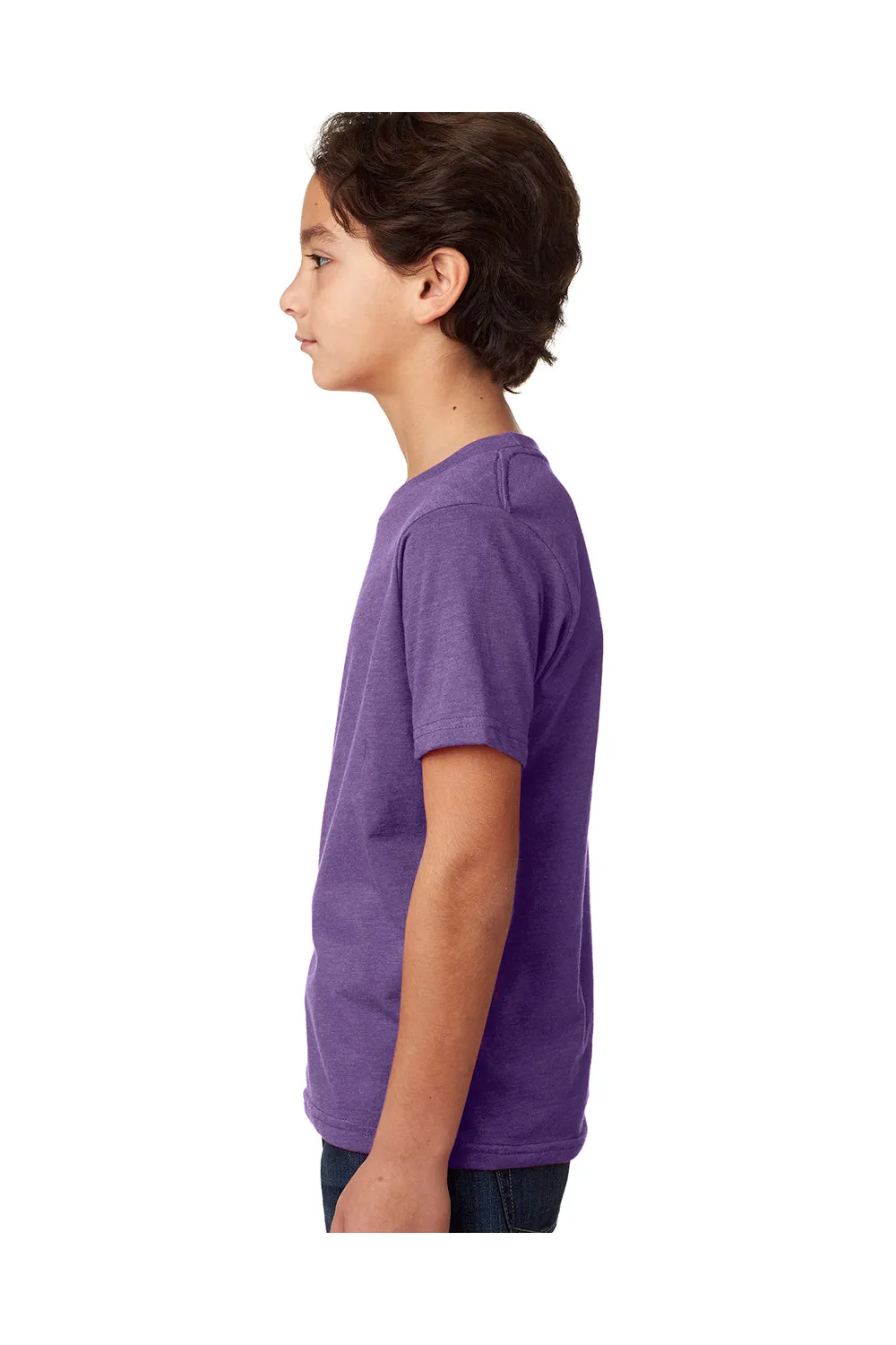 Next Level Youth CVC Jersey Short Sleeve Crewneck T-Shirt - Purple Rush