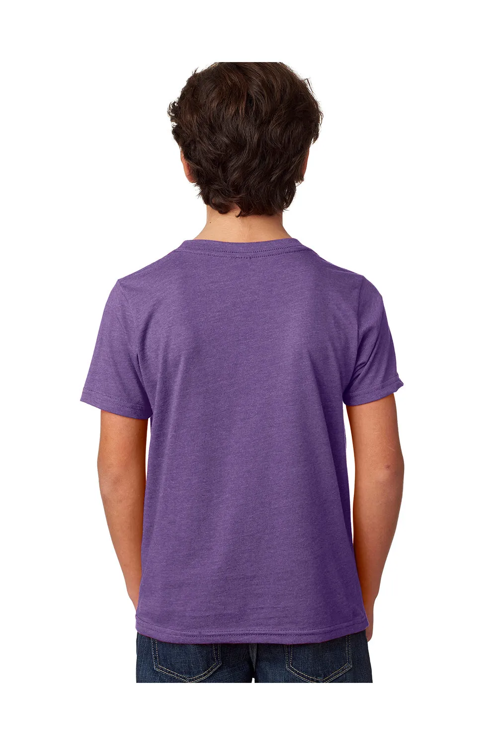 Next Level Youth CVC Jersey Short Sleeve Crewneck T-Shirt - Purple Rush