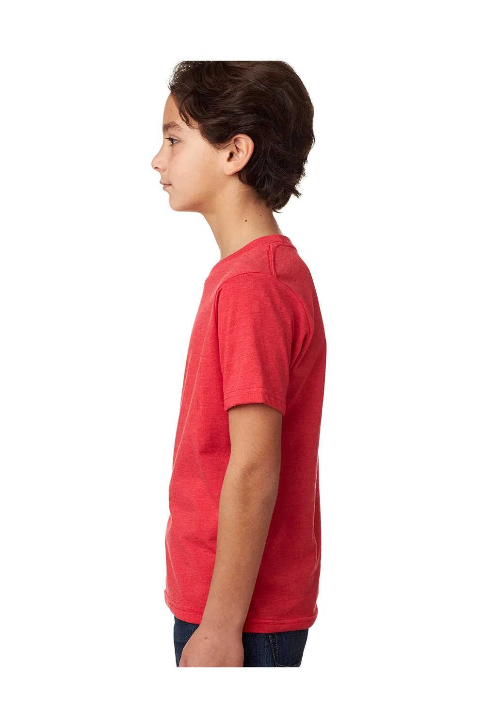 Next Level Youth CVC Jersey Short Sleeve Crewneck T-Shirt - Red