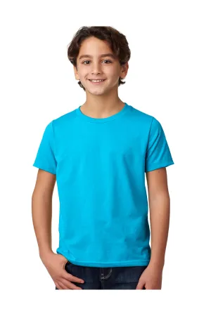 Next Level Youth CVC Jersey Short Sleeve Crewneck T-Shirt - Turquoise Blue