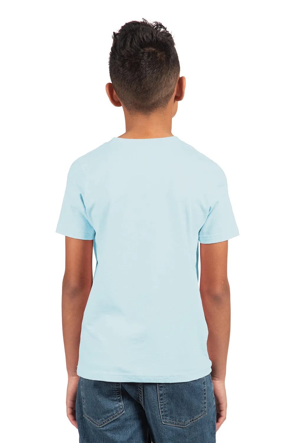 Next Level Youth Fine Jersey Short Sleeve Crewneck T-Shirt - Light Blue