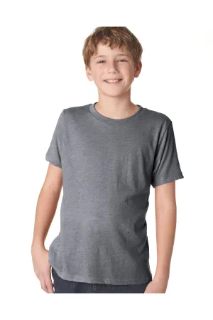 Next Level Youth Jersey Short Sleeve Crewneck T-Shirt - Heather Grey
