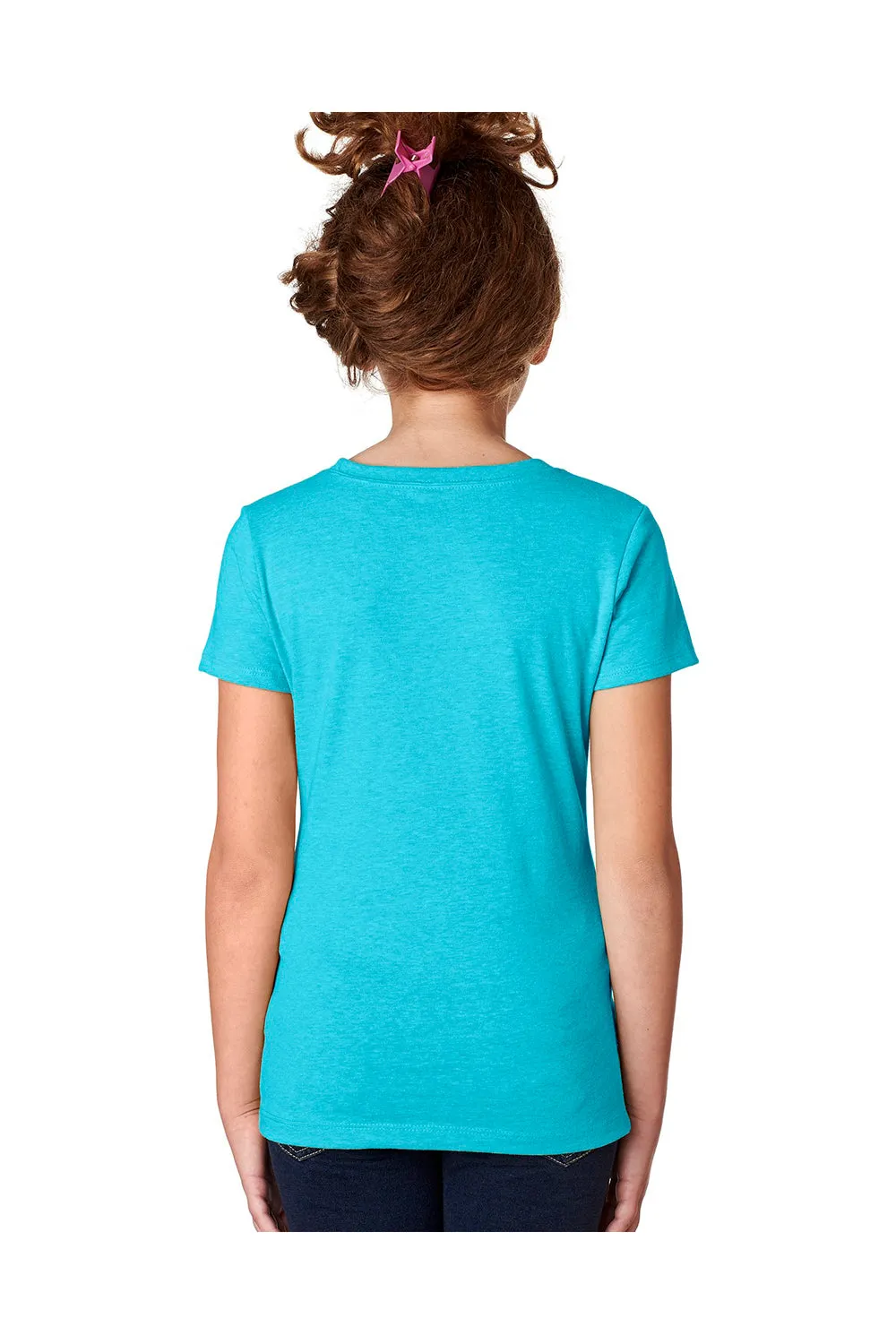 Next Level Youth Princess CVC Jersey Short Sleeve Crewneck T-Shirt - Bondi Blue