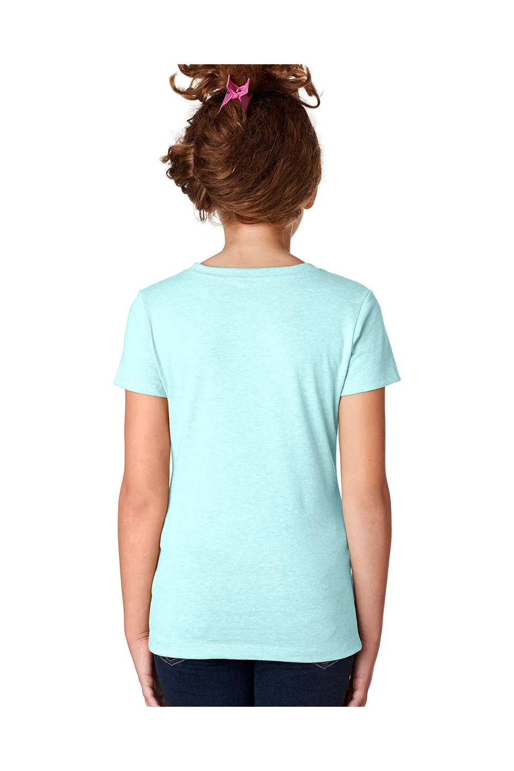 Next Level Youth Princess CVC Jersey Short Sleeve Crewneck T-Shirt - Ice Blue