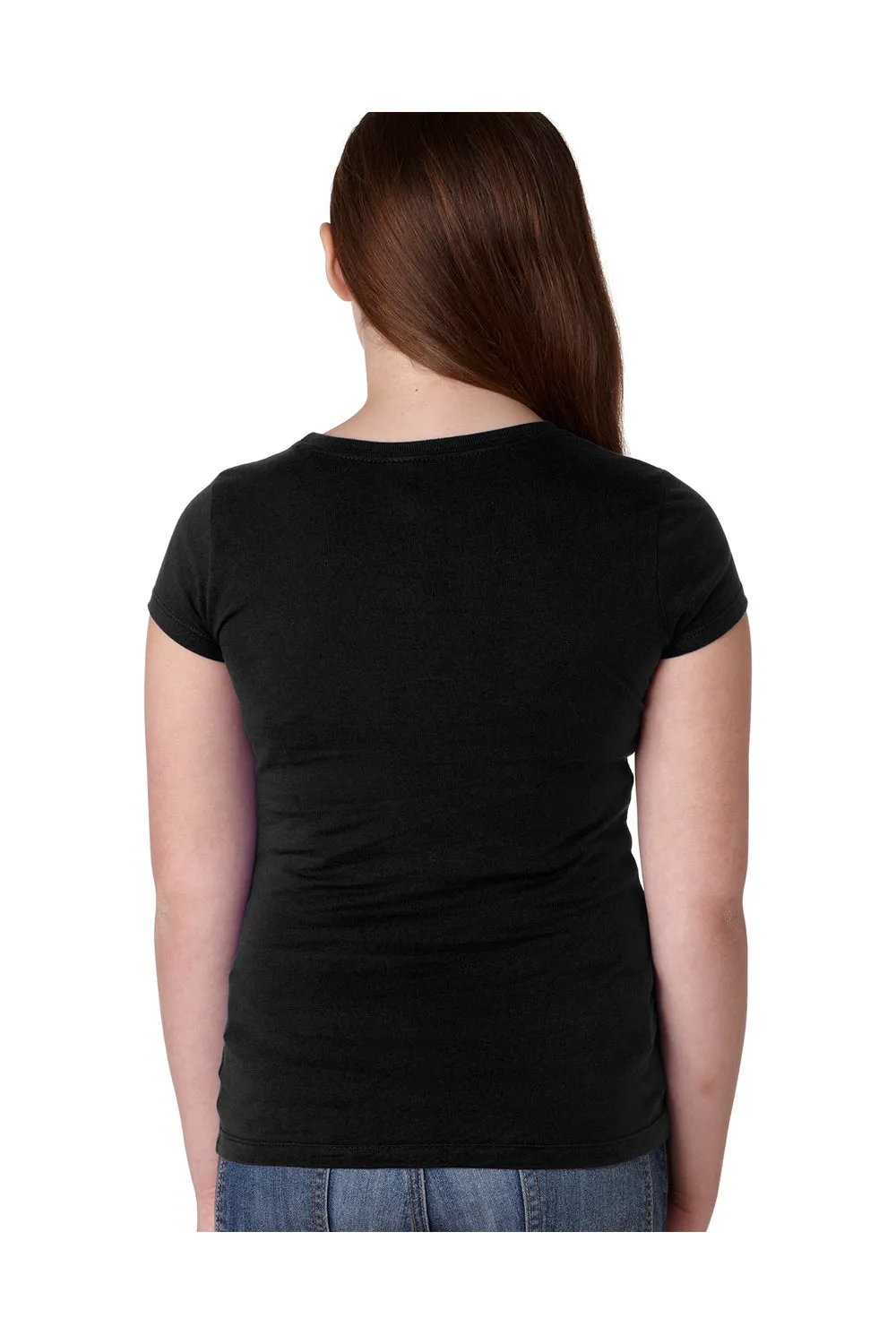Next Level Youth Princess Fine Jersey Short Sleeve Crewneck T-Shirt - Black