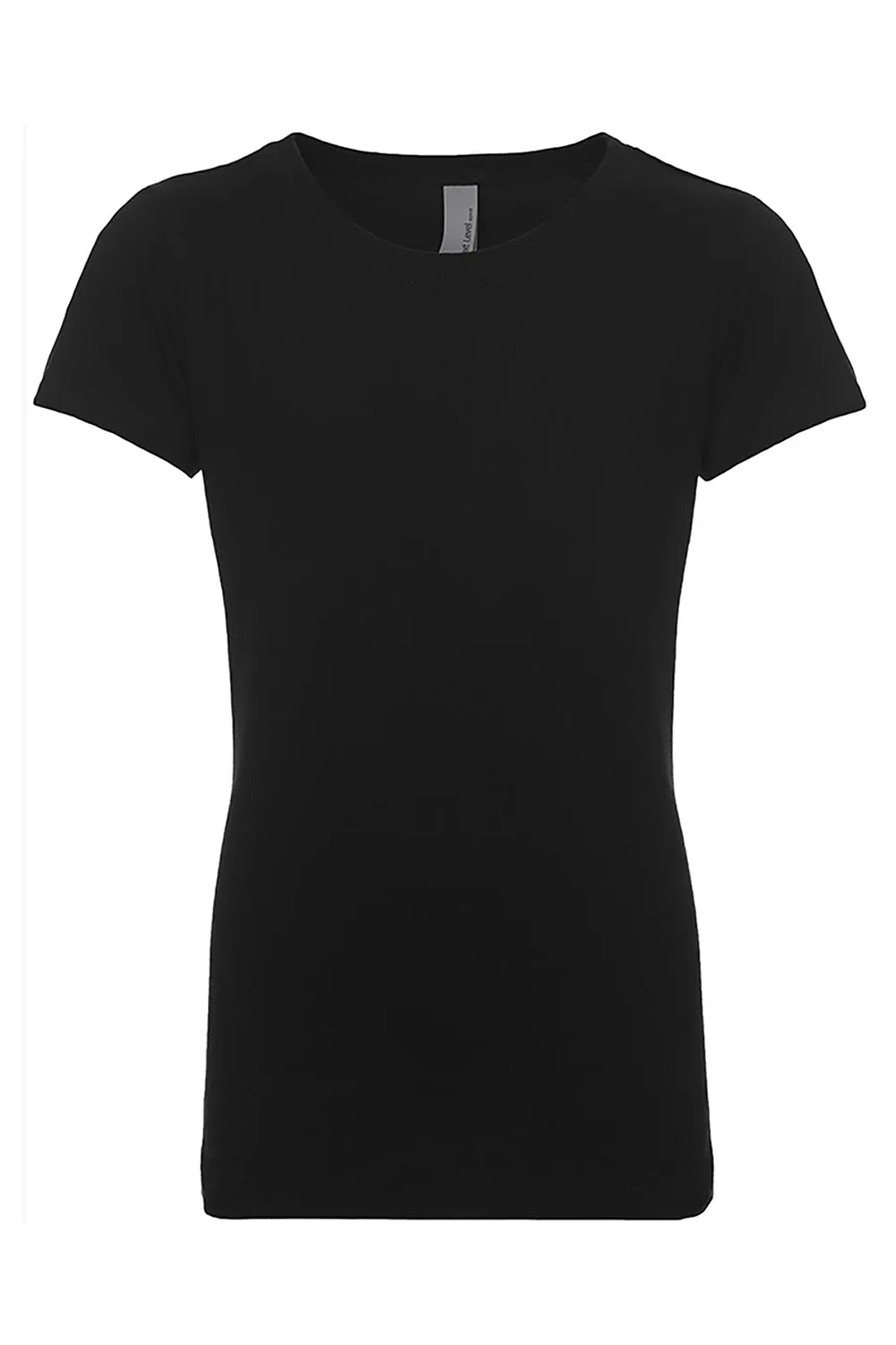 Next Level Youth Princess Fine Jersey Short Sleeve Crewneck T-Shirt - Black