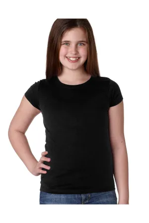 Next Level Youth Princess Fine Jersey Short Sleeve Crewneck T-Shirt - Black