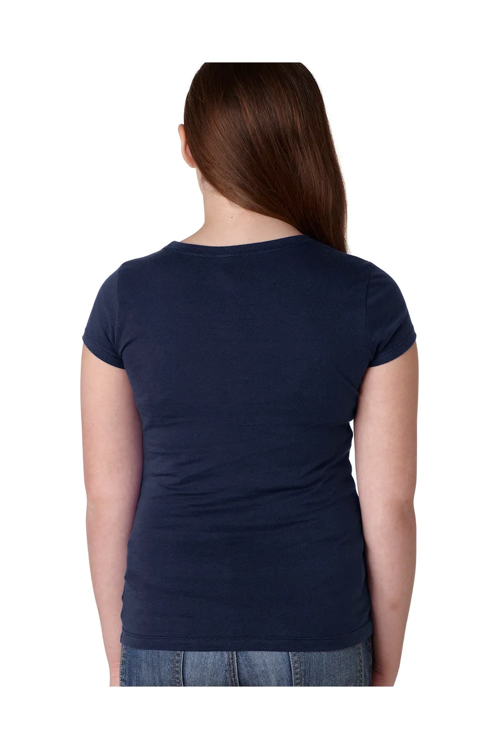 Next Level Youth Princess Fine Jersey Short Sleeve Crewneck T-Shirt - Midnight Navy Blue