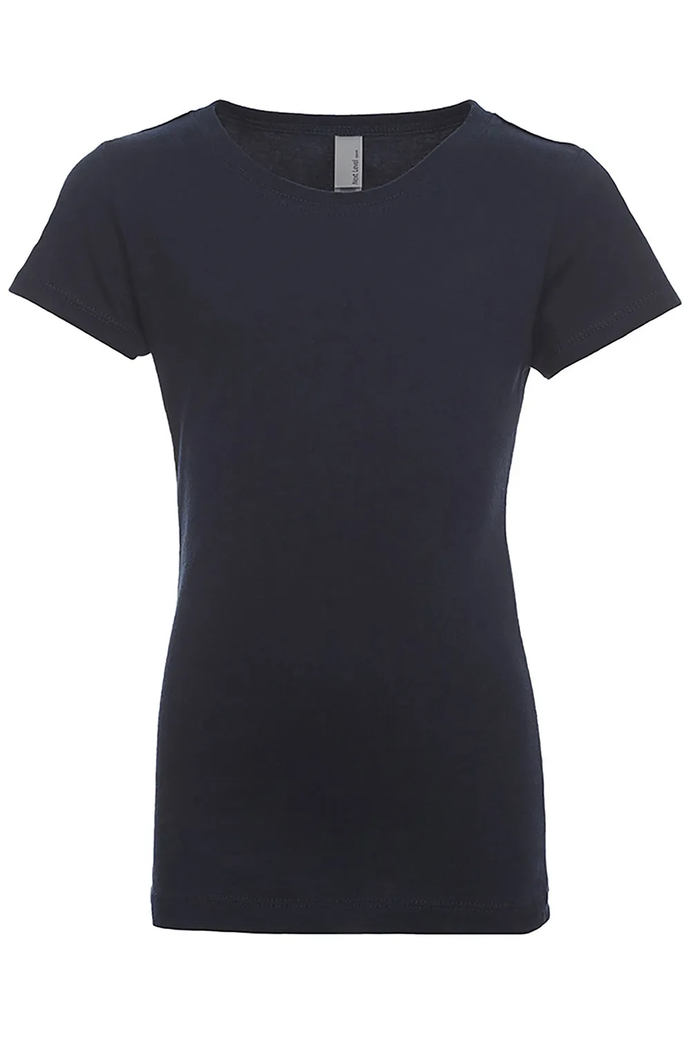 Next Level Youth Princess Fine Jersey Short Sleeve Crewneck T-Shirt - Midnight Navy Blue