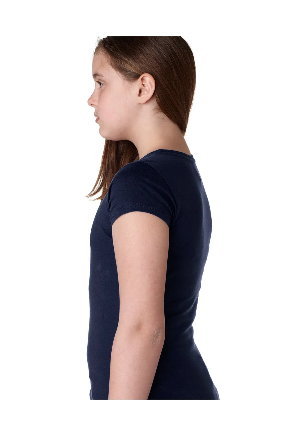 Next Level Youth Princess Fine Jersey Short Sleeve Crewneck T-Shirt - Midnight Navy Blue